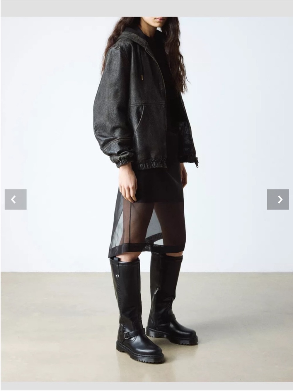 NWOB Dr. Martens Women's Black Tall Leather Buckle Boots size 9 - Picture 5 of 12